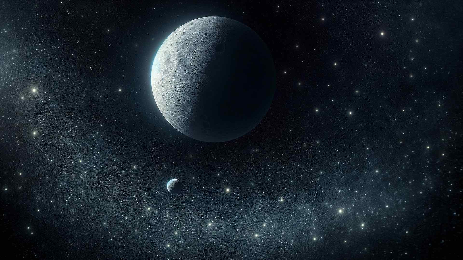美国宇航局的露西号宇宙飞船推出了绕小行星丁基内什运行的迷你月球